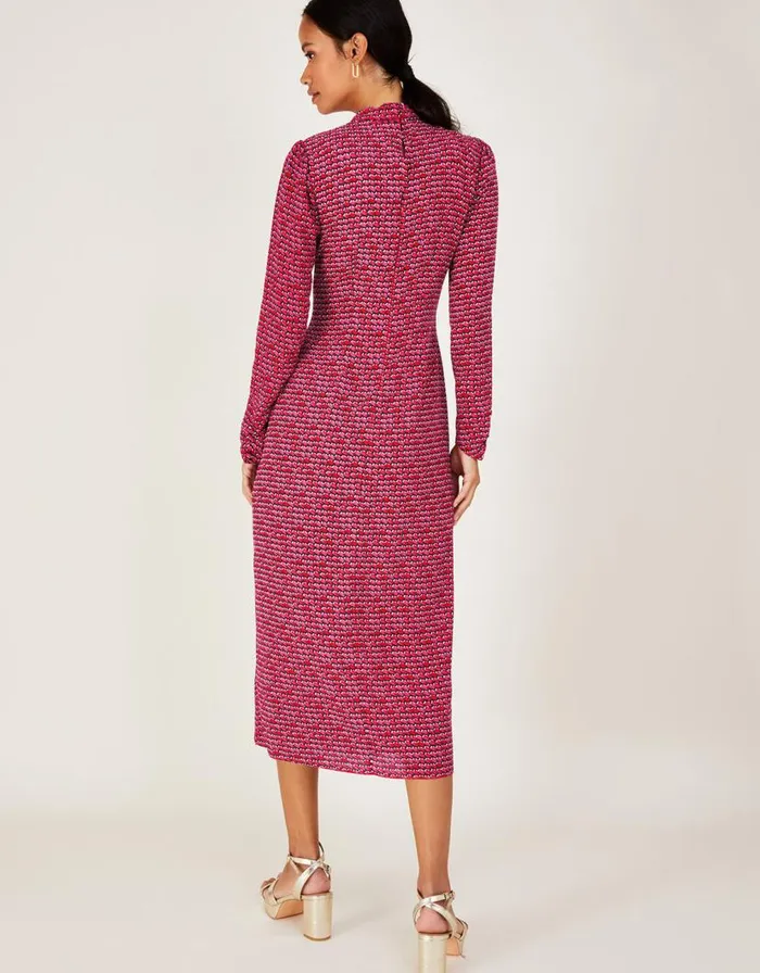 Monsoon Signy Geometric Print Midi Dress Red Women Day Dresses Monsoon Signy Geometric Print Midi Dress Red Women Day Dresses