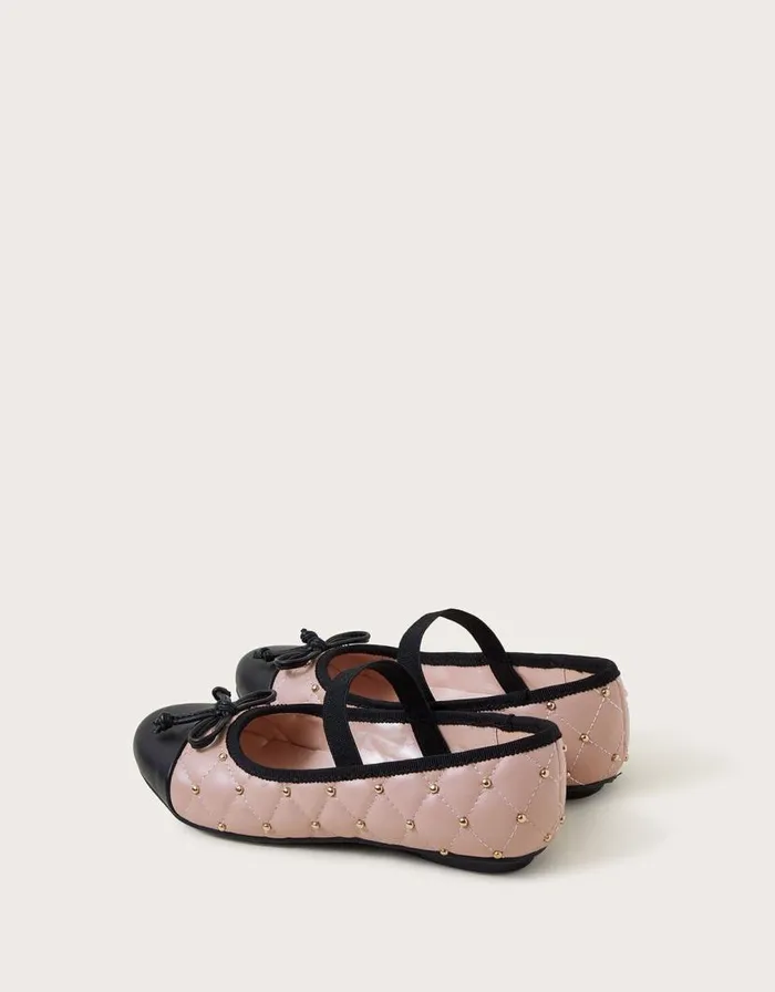 Monsoon Studded Quilted Ballerina Flats Pink Children Girls039 Shoes and Sandals Monsoon Studded Quilted Ballerina Flats Pink Children Girls039 Shoes and Sandals