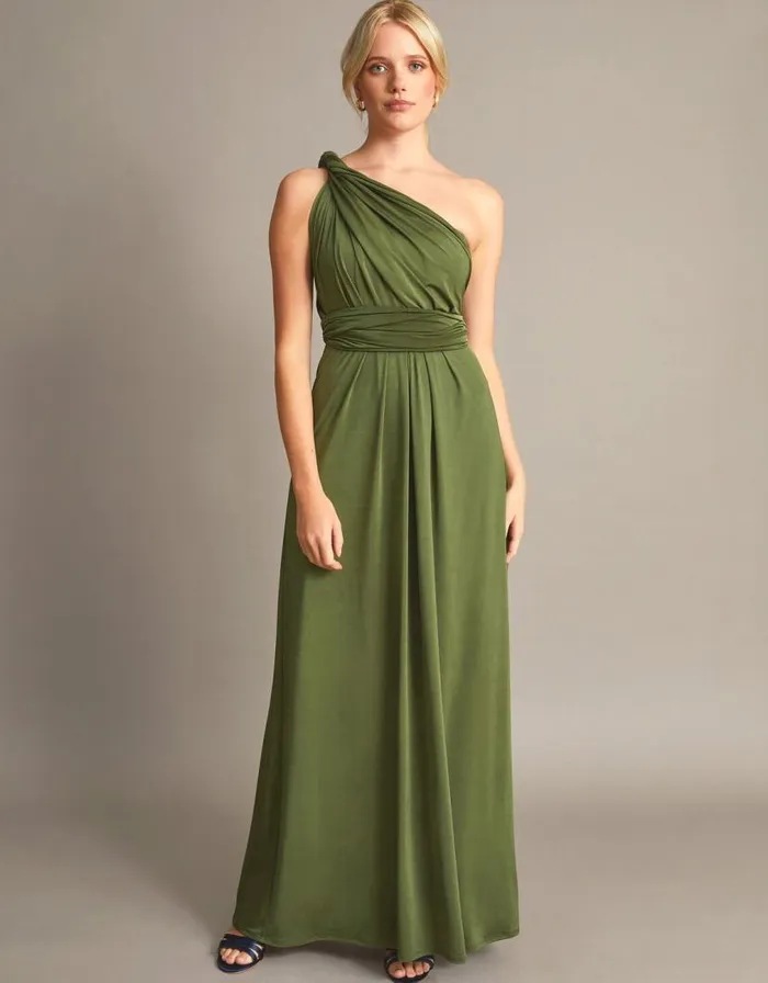Monsoon Thea Twist Me Tie Me Maxi Dress Green Women Occasionwear