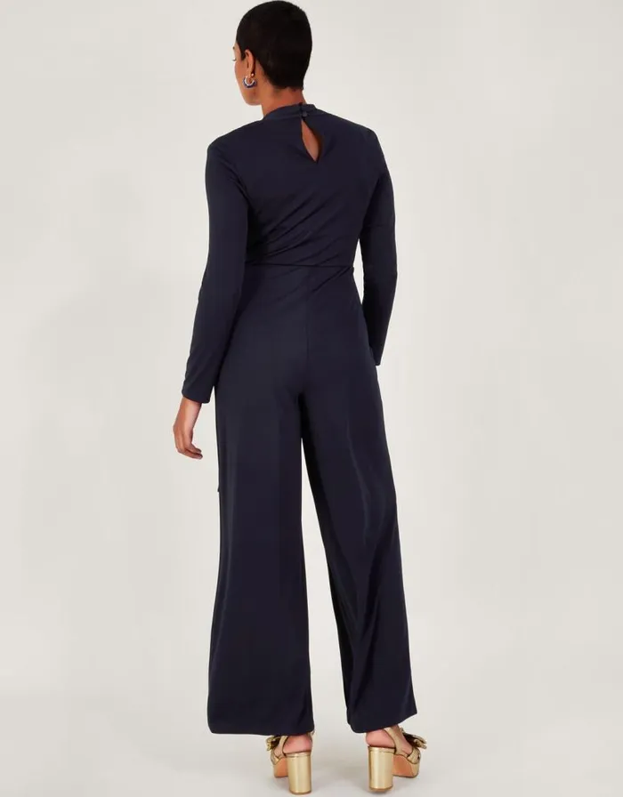 Monsoon Toria Trim Jumpsuit Blue Women Occasionwear Monsoon Toria Trim Jumpsuit Blue Women Occasionwear