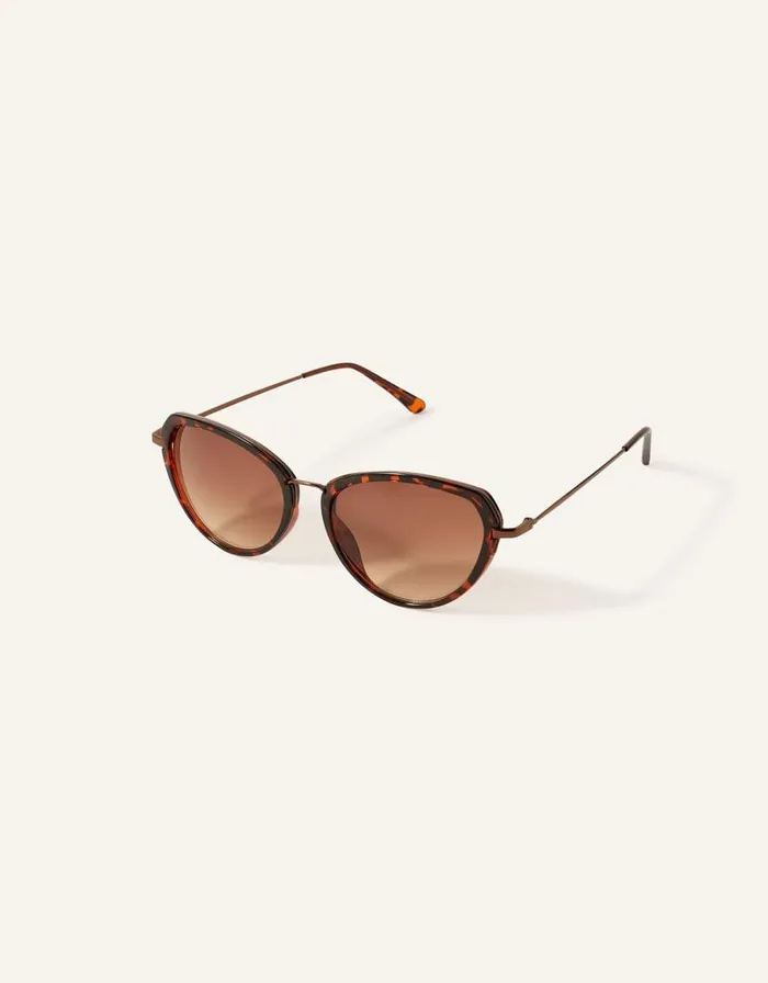 Monsoon Tortoiseshell Oval Sunglasses Women Sunglasses