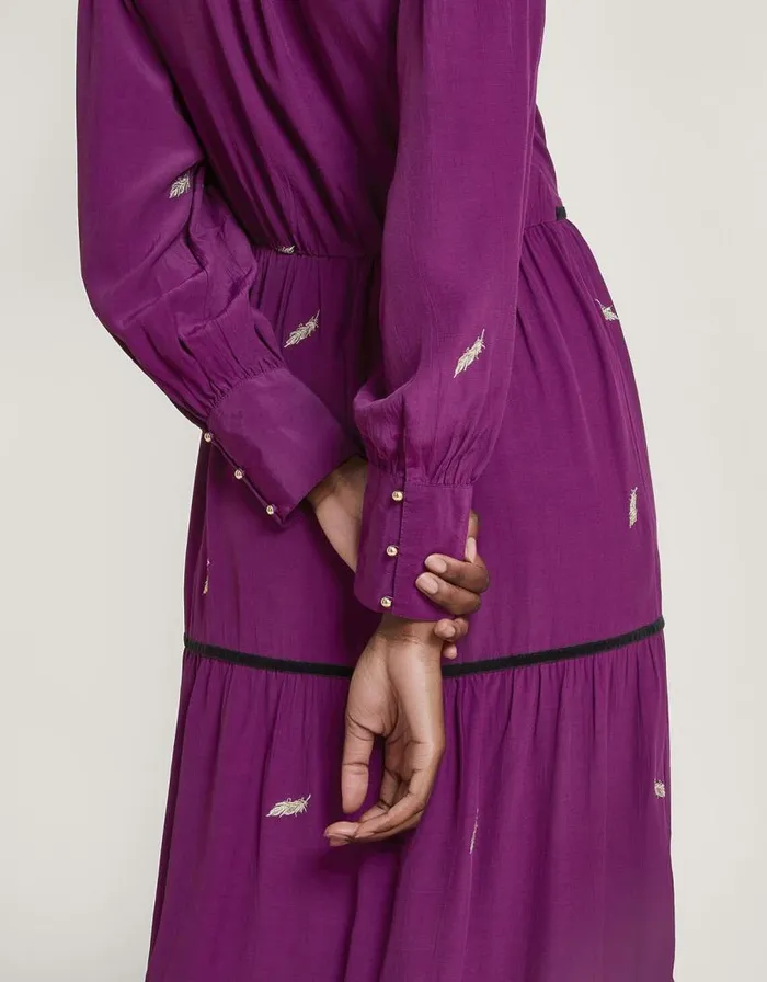 Monsoon Willa Embroidered Shirt Dress Purple Women Day Dresses Monsoon Willa Embroidered Shirt Dress Purple Women Day Dresses