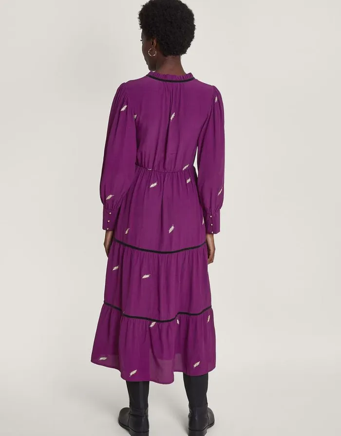 Monsoon Willa Embroidered Shirt Dress Purple Women Day Dresses Monsoon Willa Embroidered Shirt Dress Purple Women Day Dresses