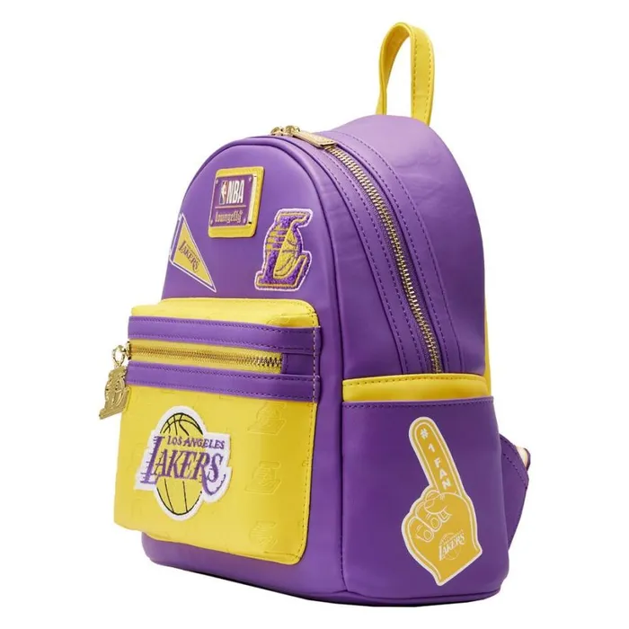NBA Los Angeles Lakers Patch Icons Mini Backpack Unisex Loungefly Backpacks