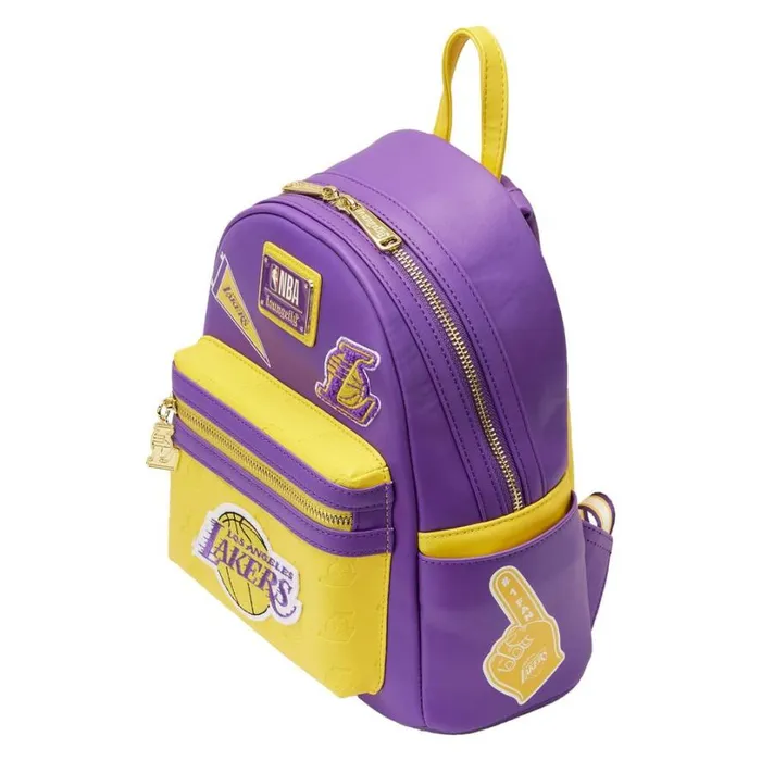 NBA Los Angeles Lakers Patch Icons Mini Backpack Unisex Loungefly Backpacks