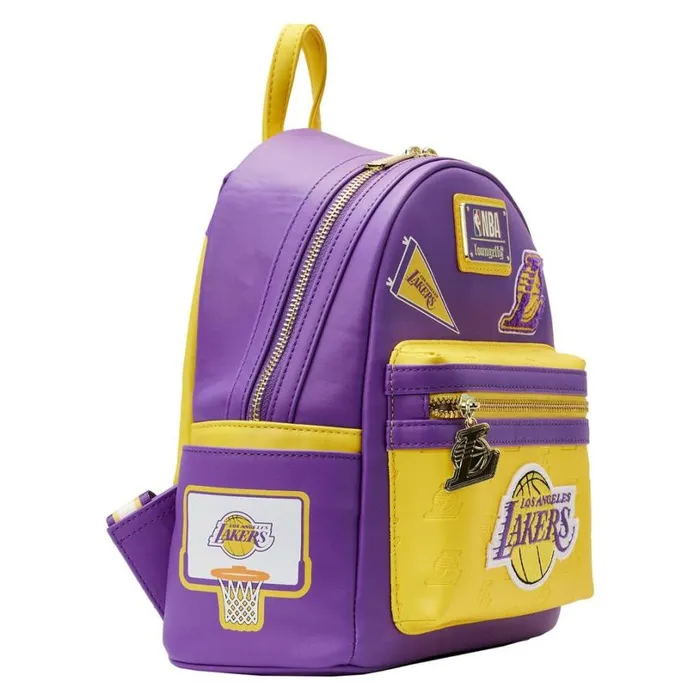 NBA Los Angeles Lakers Patch Icons Mini Backpack Unisex Loungefly Backpacks