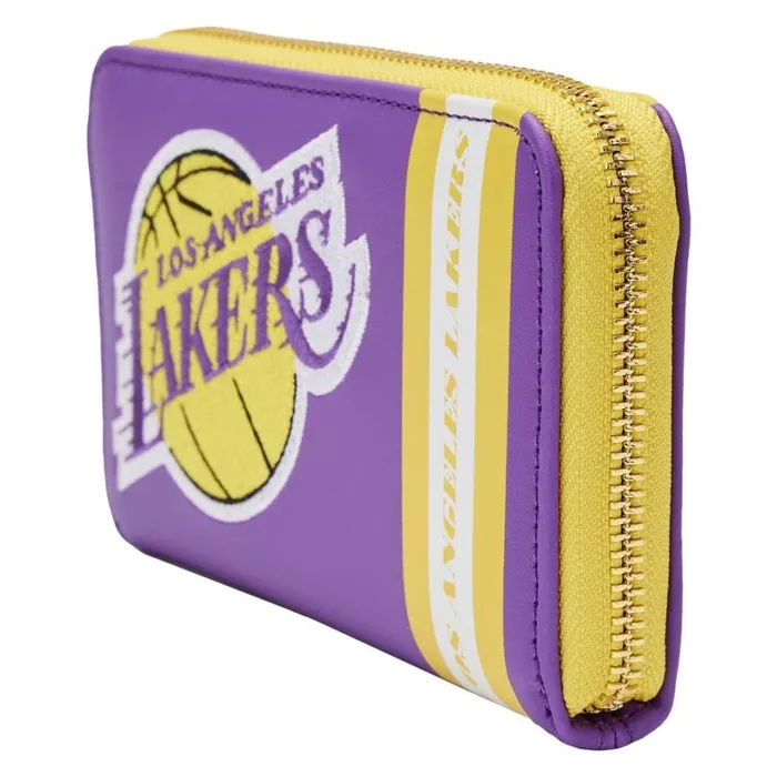NBA Los Angeles Lakers Patch Icons Zip Around Wallet Unisex Loungefly Bags and Wallets