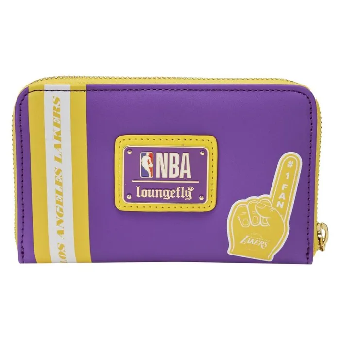 NBA Los Angeles Lakers Patch Icons Zip Around Wallet Unisex Loungefly Bags and Wallets