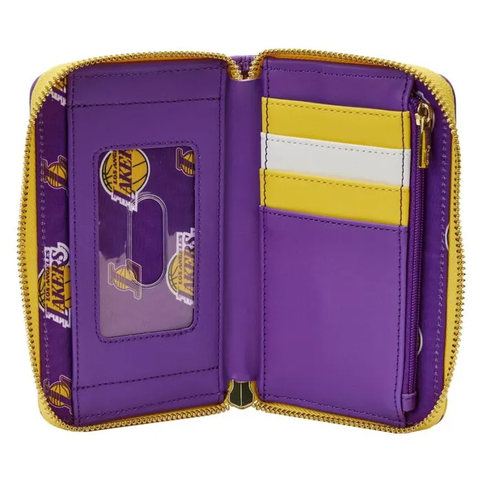 NBA Los Angeles Lakers Patch Icons Zip Around Wallet Unisex Loungefly Bags and Wallets