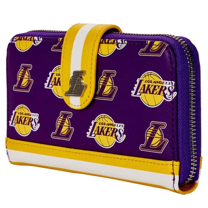 NBA Los Angeles Lakers Zip Around Wallet Unisex Loungefly Bags and Wallets