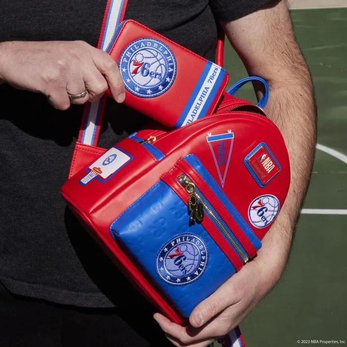 NBA Philadelphia 76ers Patch Icons Mini Backpack Unisex Loungefly Backpacks