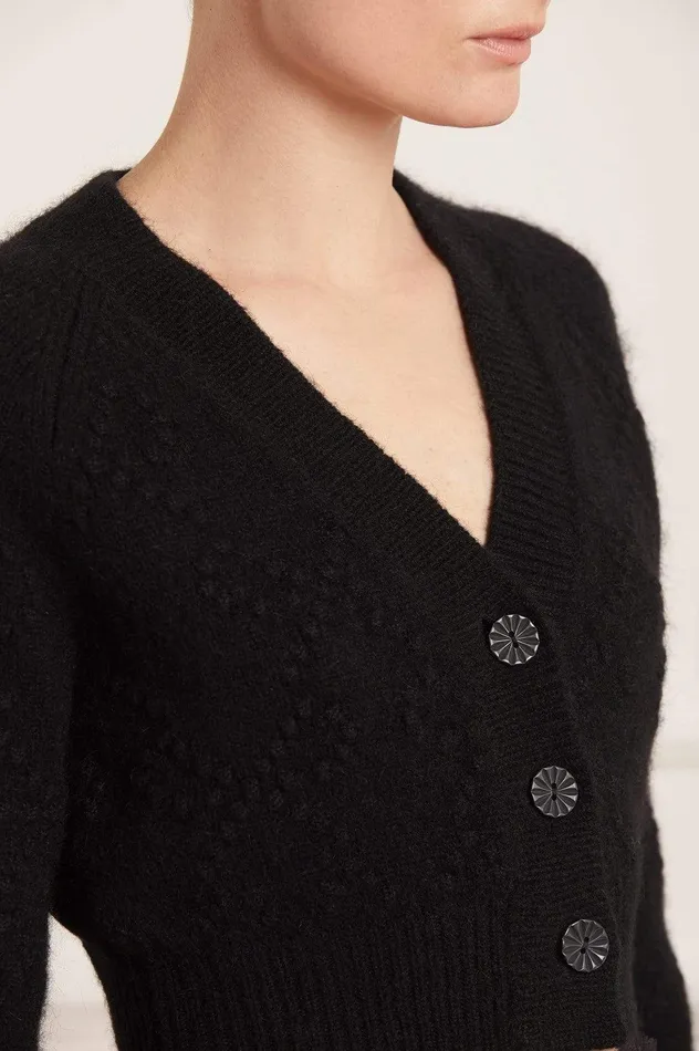 Needle and Thread Bow Stitch Cropped Cardigan Black Women Exclusives