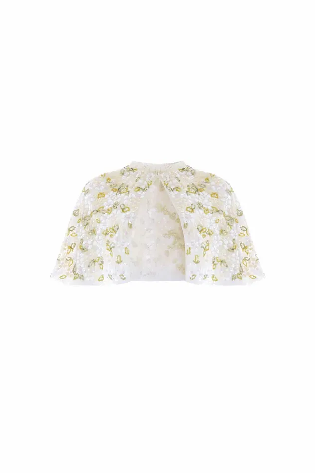 Needle and Thread Brianna Short Open Cape Champagne Women Capes Needle and Thread Brianna Short Open Cape Champagne Women Capes