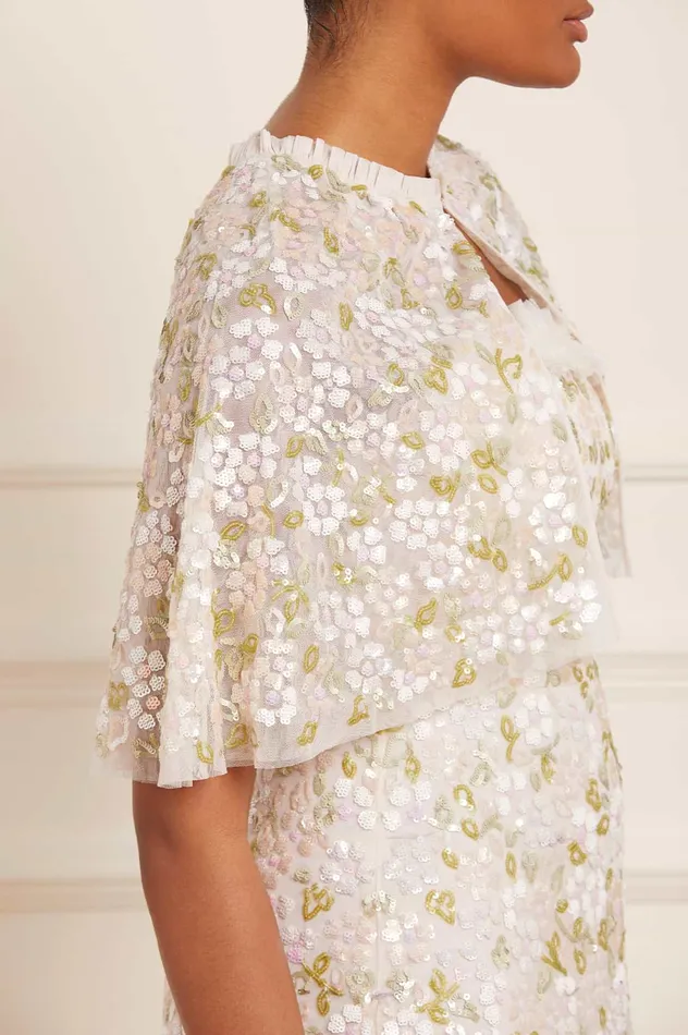 Needle and Thread Brianna Short Open Cape Champagne Women Capes Needle and Thread Brianna Short Open Cape Champagne Women Capes