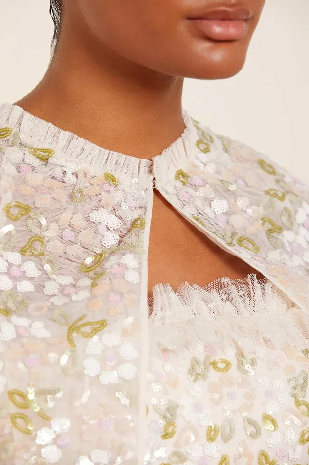 Needle and Thread Brianna Short Open Cape Champagne Women Capes Needle and Thread Brianna Short Open Cape Champagne Women Capes