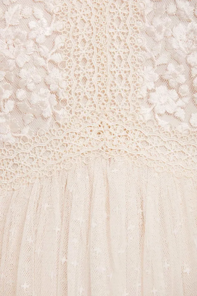 Needle and Thread Celestia Ribbon Bodice Ankle Gown Champagne Women Embroidered Dresses Needle and Thread Celestia Ribbon Bodice Ankle Gown Champagne Women Embroidered Dresses