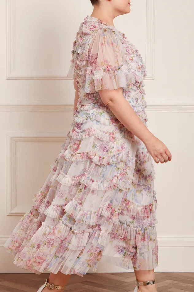 Needle and Thread Floral Wonder Ruffle Ballerina Dress Multi Women Printed Dresses