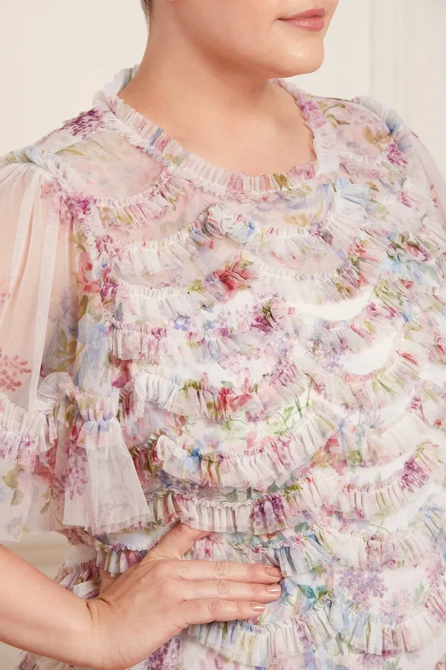Needle and Thread Floral Wonder Ruffle Ballerina Dress Multi Women Printed Dresses
