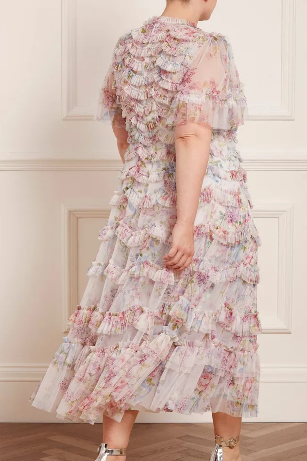 Needle and Thread Floral Wonder Ruffle Ballerina Dress Multi Women Printed Dresses