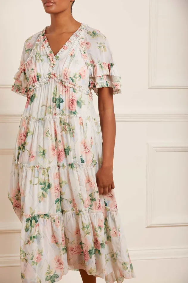 Needle and Thread Harlequin Rose Dora Chiffon Ankle Gown Multi Women Day Dresses Needle and Thread Harlequin Rose Dora Chiffon Ankle Gown Multi Women Day Dresses