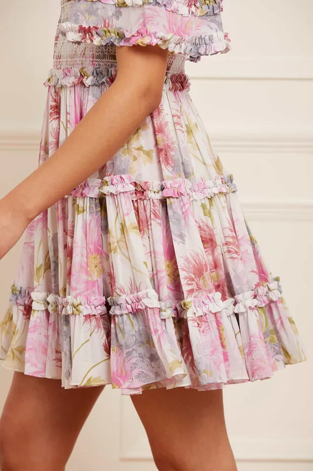 Needle and Thread Hummingbird Chiffon Smocked Micro Mini Dress Multi Women Printed Dresses Needle and Thread Hummingbird Chiffon Smocked Micro Mini Dress Multi Women Printed Dresses