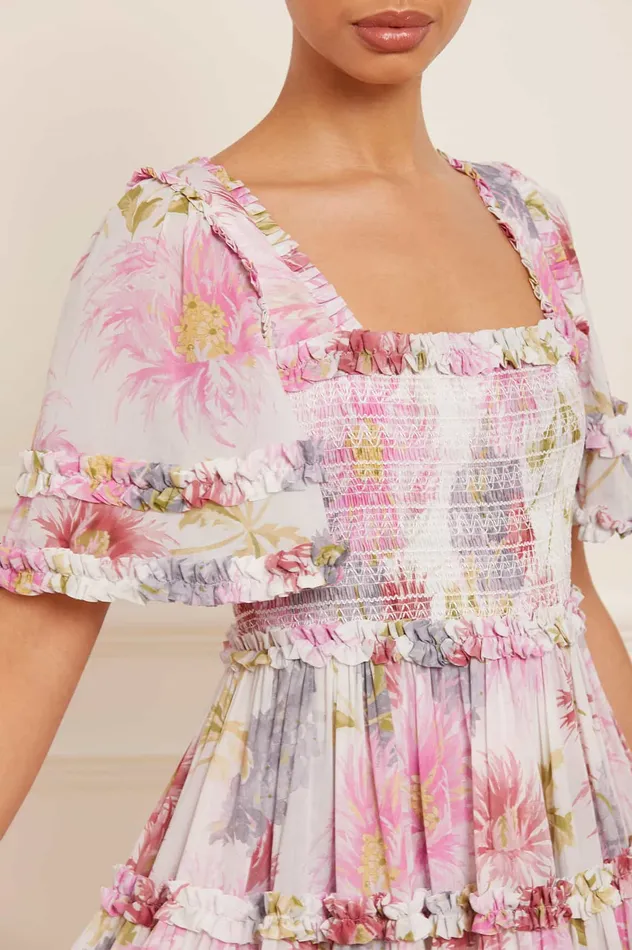 Needle and Thread Hummingbird Chiffon Smocked Micro Mini Dress Multi Women Printed Dresses Needle and Thread Hummingbird Chiffon Smocked Micro Mini Dress Multi Women Printed Dresses