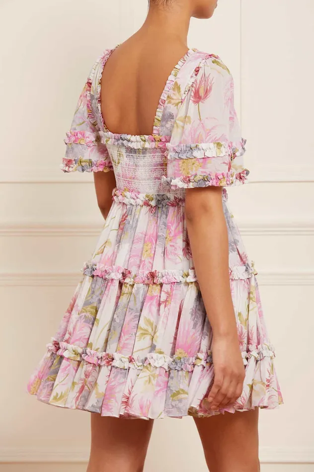 Needle and Thread Hummingbird Chiffon Smocked Micro Mini Dress Multi Women Printed Dresses Needle and Thread Hummingbird Chiffon Smocked Micro Mini Dress Multi Women Printed Dresses