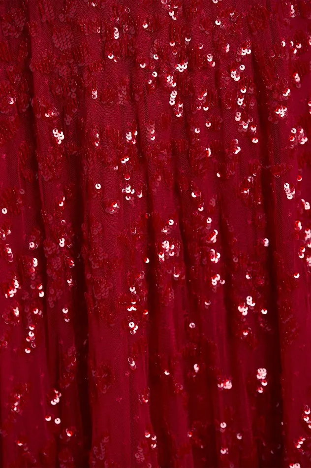 Needle and Thread Margot Ankle Gown Red Women Embellished Dresses