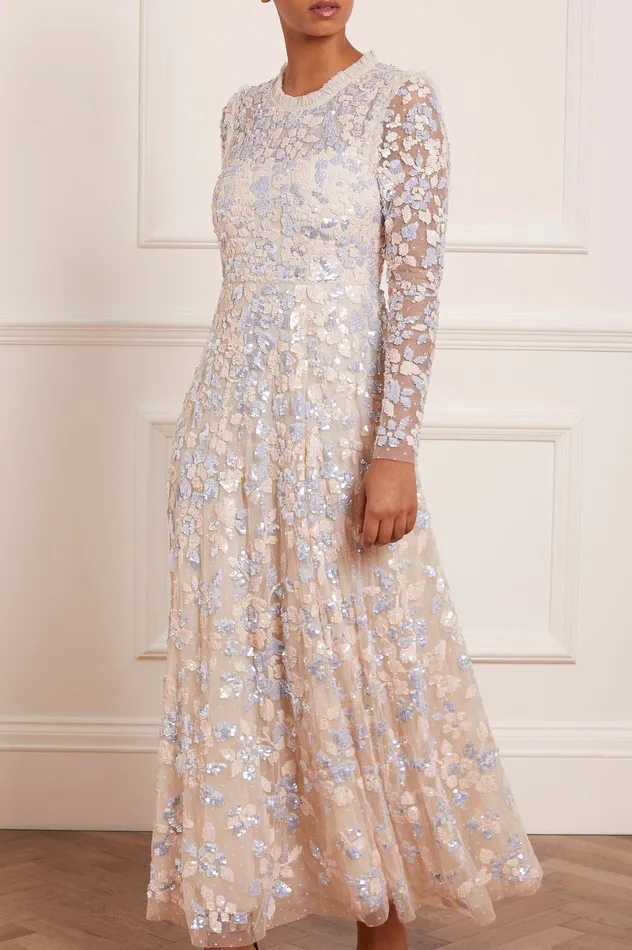 Needle and Thread Mary Rose Ankle Gown Blue Women Embellished Dresses