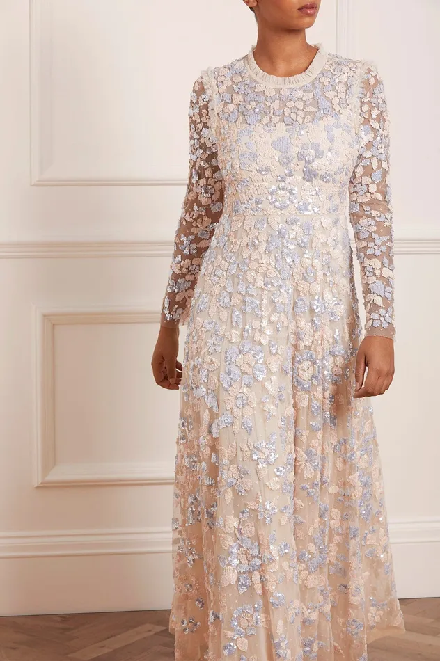Needle and Thread Mary Rose Ankle Gown Blue Women Embellished Dresses