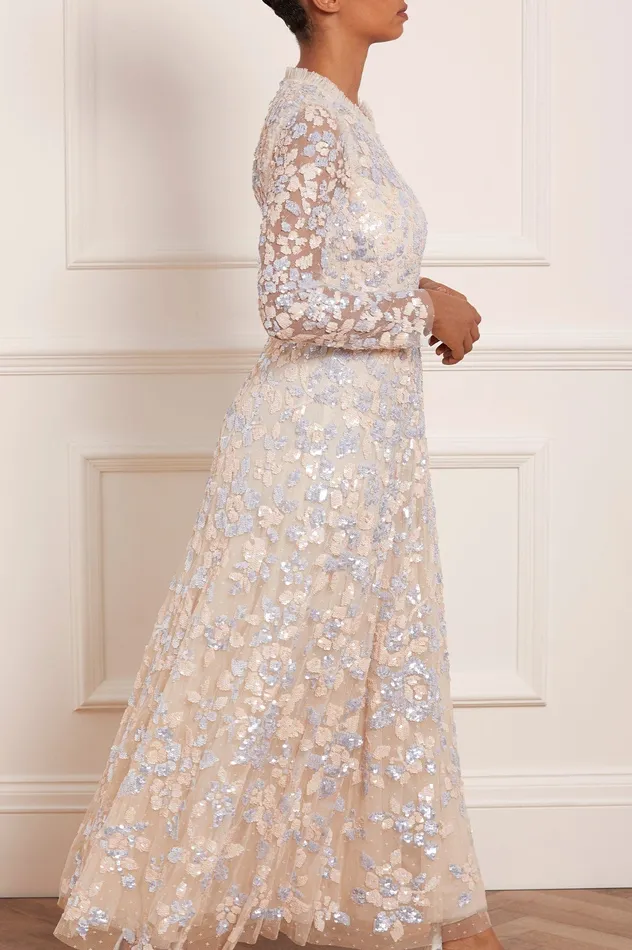 Needle and Thread Mary Rose Ankle Gown Blue Women Embellished Dresses