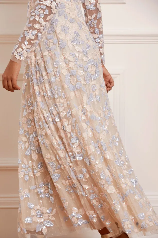 Needle and Thread Mary Rose Ankle Gown Blue Women Embellished Dresses