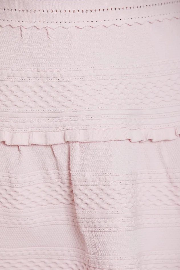 Needle and Thread Textured Knit Sleeveless Mini Dress Pink Women Knitwear