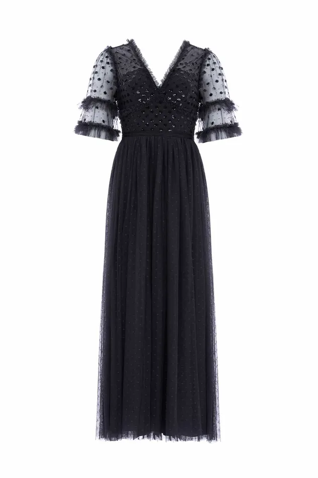 Needle and Thread Thea Bodice Ankle Gown Black Women Embellished Dresses Needle and Thread Thea Bodice Ankle Gown Black Women Embellished Dresses
