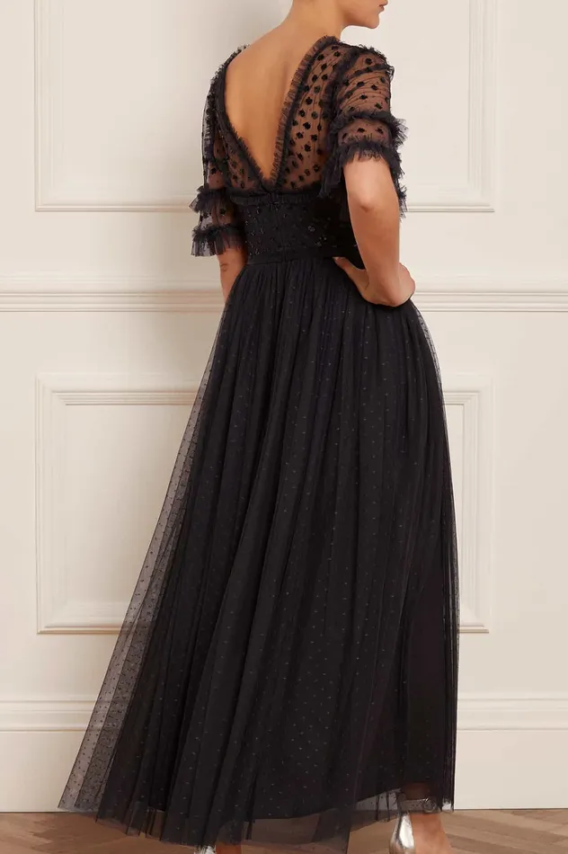 Needle and Thread Thea Bodice Ankle Gown Black Women Embellished Dresses Needle and Thread Thea Bodice Ankle Gown Black Women Embellished Dresses