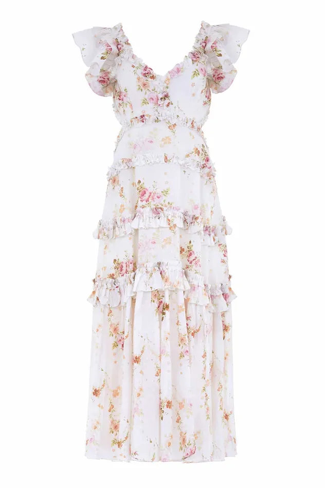 Needle and Thread Trailing Blooms Cotton Backless Ankle Gown Multi Women Printed Dresses Needle and Thread Trailing Blooms Cotton Backless Ankle Gown Multi Women Printed Dresses
