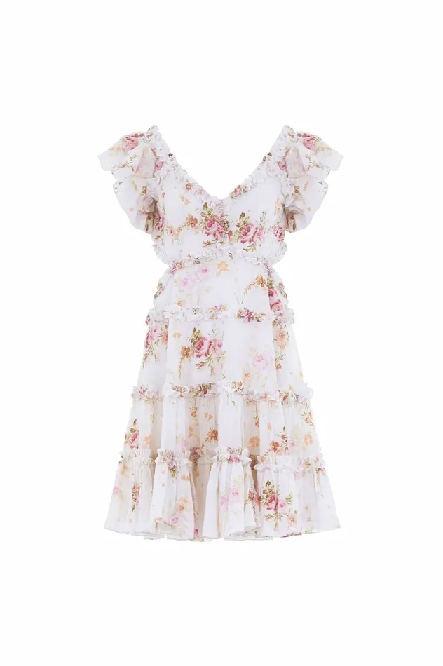 Needle and Thread Trailing Blooms Cotton Backless Micro Mini Dress Multi Women Printed Dresses Needle and Thread Trailing Blooms Cotton Backless Micro Mini Dress Multi Women Printed Dresses