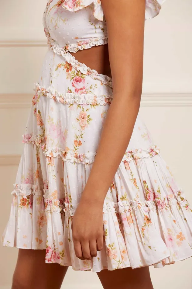 Needle and Thread Trailing Blooms Cotton Backless Micro Mini Dress Multi Women Printed Dresses Needle and Thread Trailing Blooms Cotton Backless Micro Mini Dress Multi Women Printed Dresses