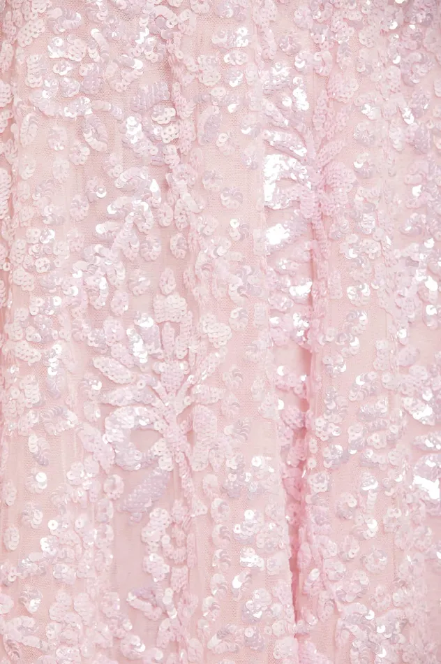 Needle and Thread Victorian Wreath Gloss Long Sleeve Gown Pink Women Evening Dresses