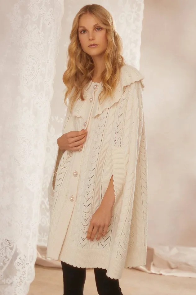 Needle and Thread Victoriana Cape Champagne Women Exclusives