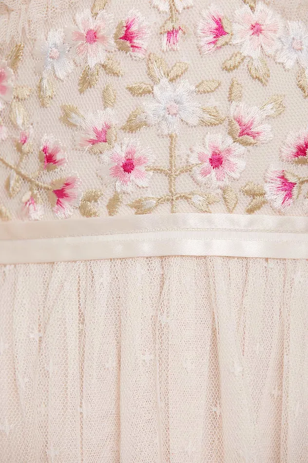 Needle and Thread Wildflower Ditsy Bodice Mini Dress Champagne Women Embroidered Dresses Needle and Thread Wildflower Ditsy Bodice Mini Dress Champagne Women Embroidered Dresses