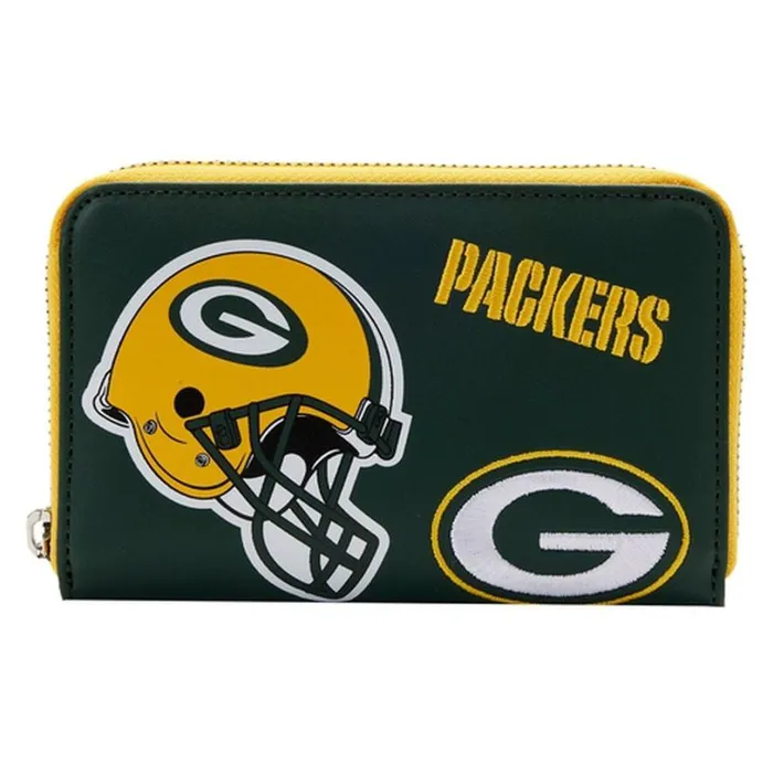 NFL Green Bay Packers Patches Zip Around Wallet Unisex Loungefly Bags and Wallets NFL Green Bay Packers Patches Zip Around Wallet Unisex Loungefly Bags and Wallets