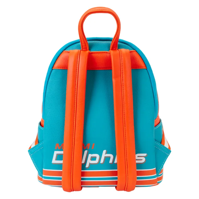 NFL Miami Dolphins Varsity Mini Backpack Unisex Loungefly Bags and Wallets