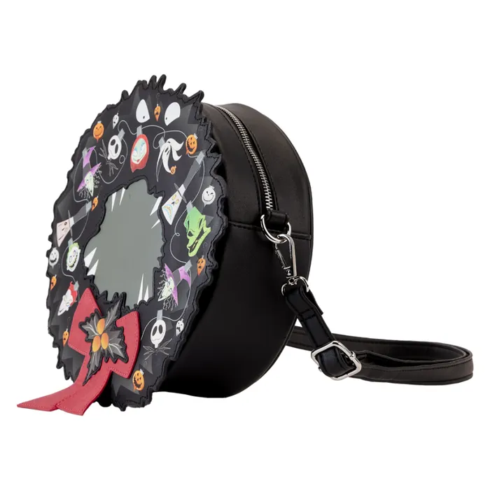 Nightmare Before Christmas Wreath String Lights Glow Crossbody Bag Unisex Loungefly Crossbody Bags Nightmare Before Christmas Wreath String Lights Glow Crossbody Bag Unisex Loungefly Crossbody Bags