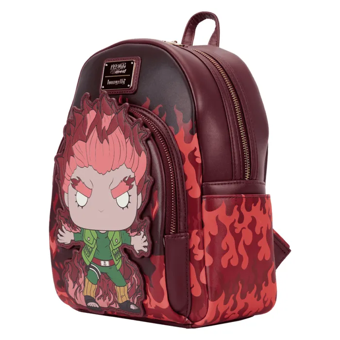 NYCC Limited Edition Naruto Shippuden Might Guy Eight Inner Gates Pop and Bag Bundle Unisex Loungefly Backpacks