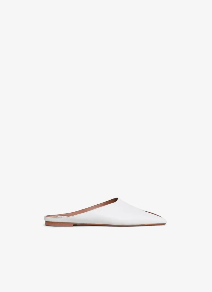 Off White SPIKE FLAT MULES IN CALFSKIN Women Alaa Flat Shoes