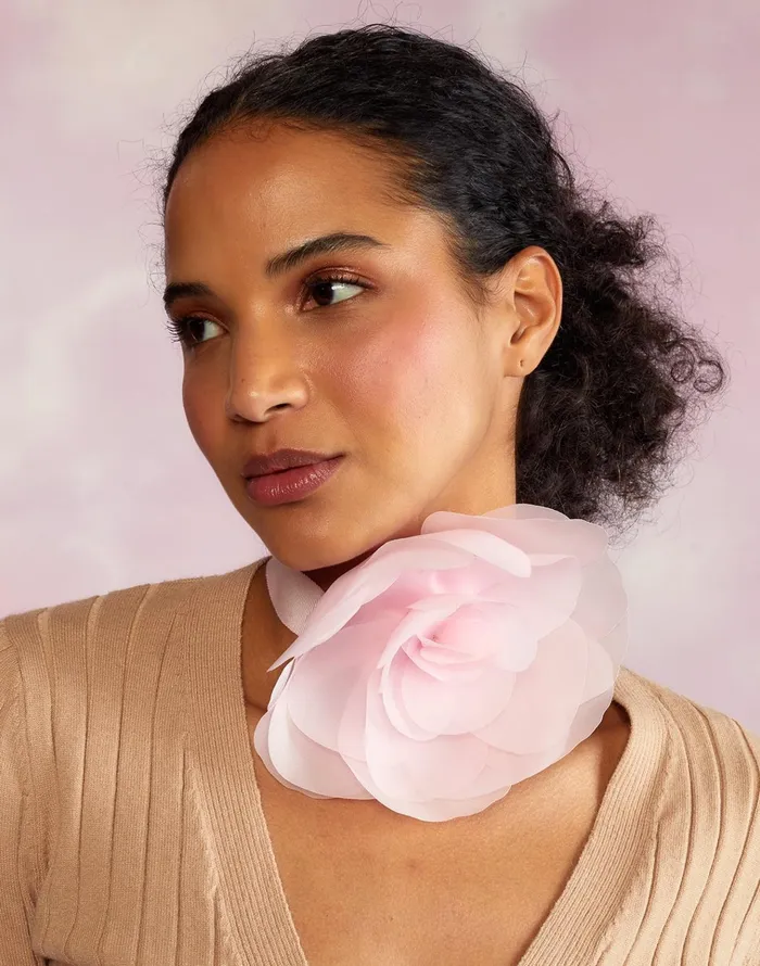 Organza Flower Ties 8211 Ltpnk Women Cynthia Rowley Accessories