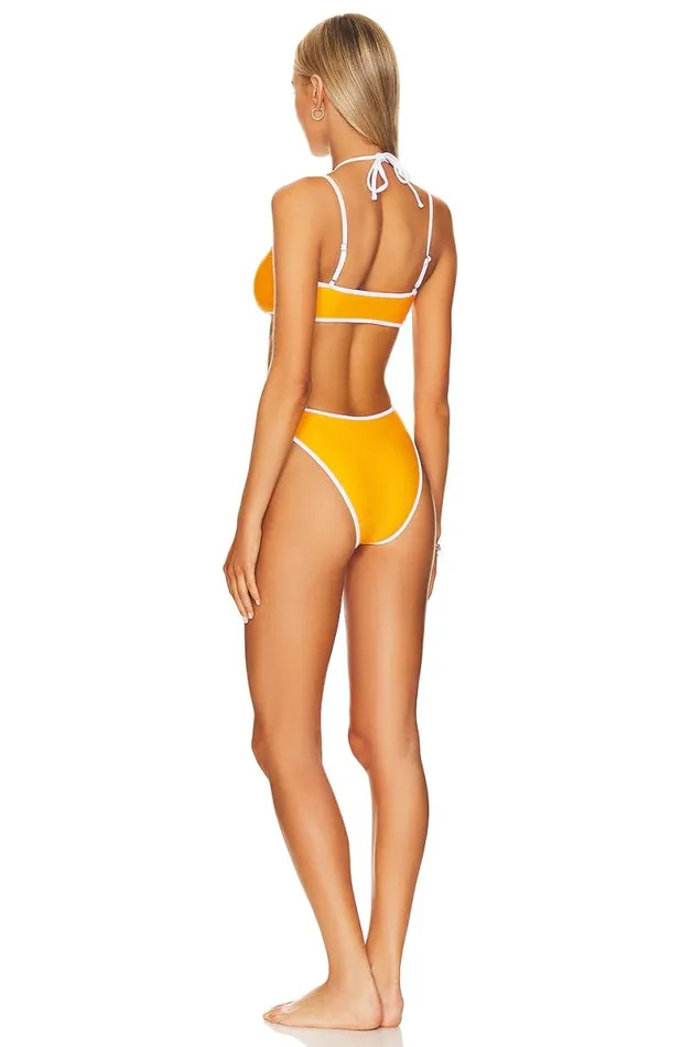 Out Of Time One Piece Orange and White Women Lovers and Friends Swimsuits and CoverUps