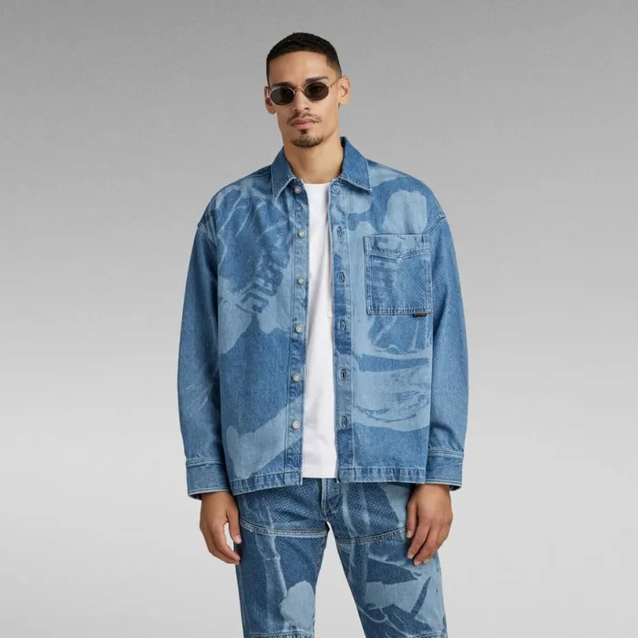 Overshirts Men GStar RAW Unisex Oversized Boxy Fit Overshirt Laser Gspin