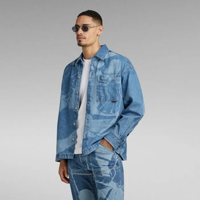 Overshirts Men GStar RAW Unisex Oversized Boxy Fit Overshirt Laser Gspin